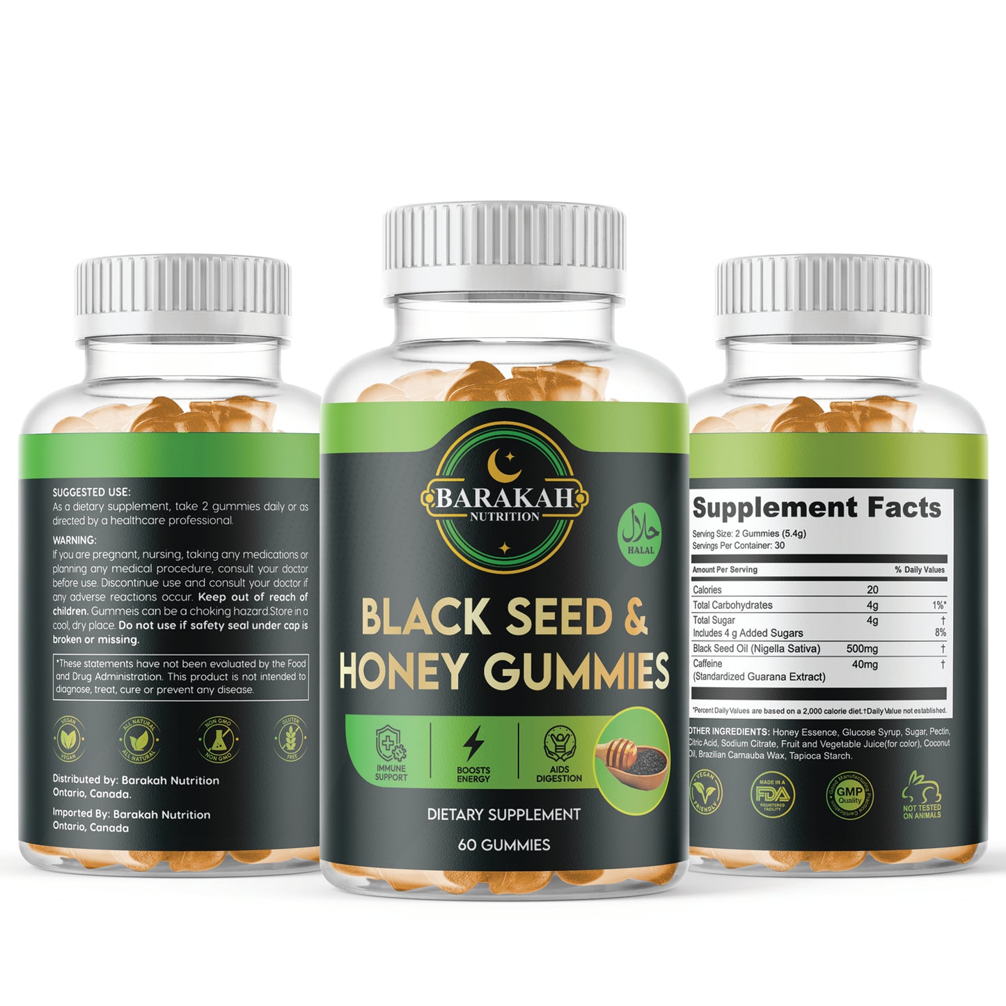 Black Seed & Honey Gummies (60ct) (1 Bottle)