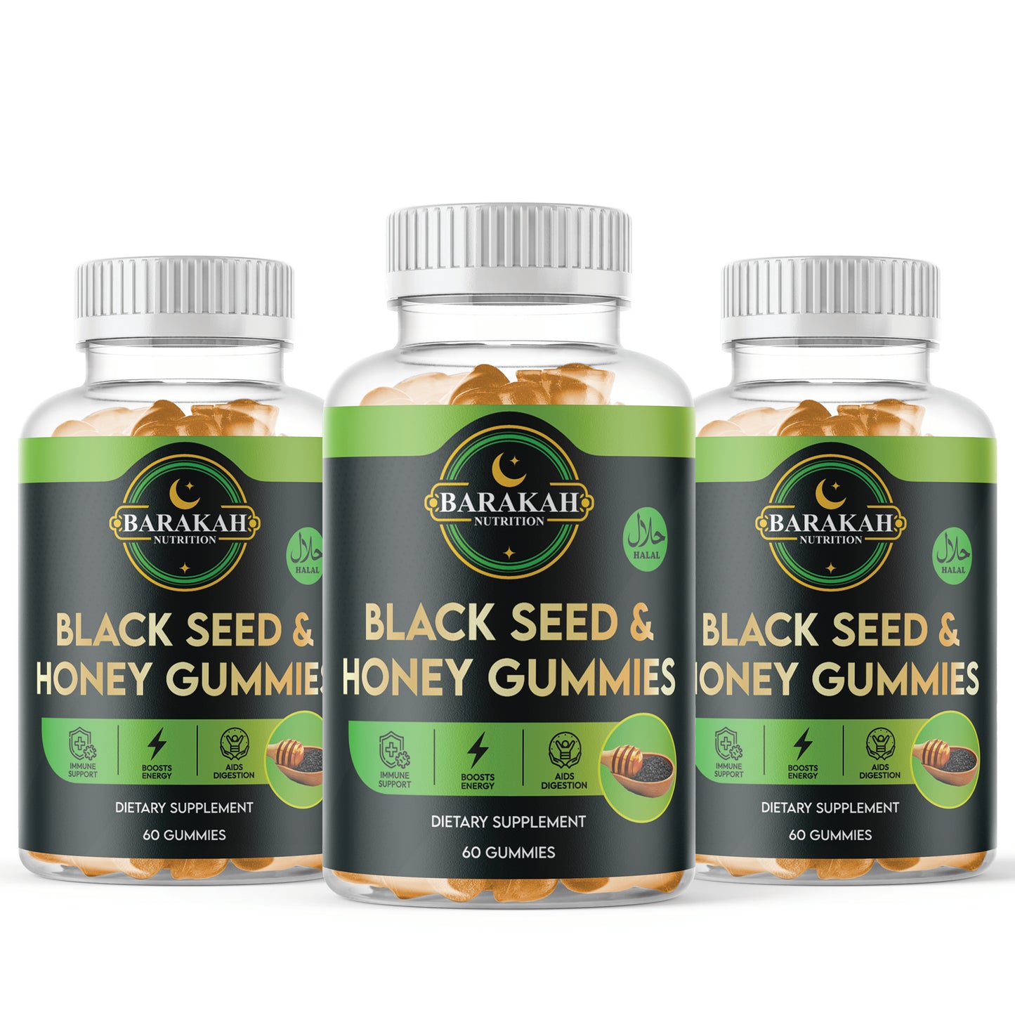 Black Seed & Honey Gummies (60ct) (3 Pack Bundle)