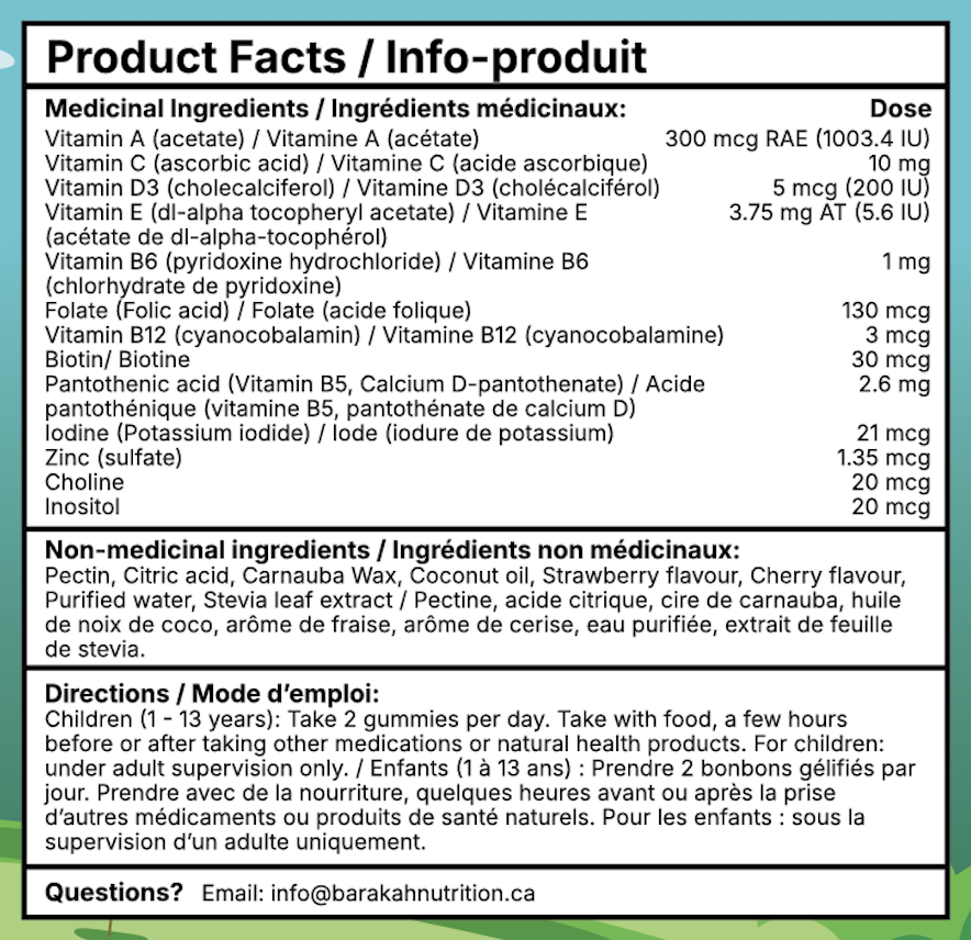 Premium Kids Multivitamin Gummies - Tropical Fruit (60ct)