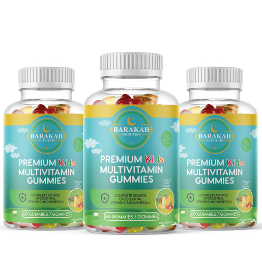Premium Kids Multivitamin Gummies - Tropical Fruit - 3-Pack